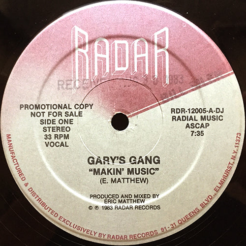 GARY'S GANG  // MAKIN' MUSIC (7:35) / INST (10:20)