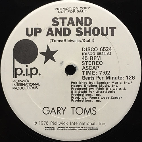 GARY TOMS // STAND UP AND SHOUT (7:02) / PARTY HARDY (9:20)