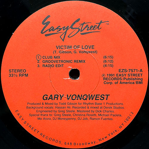GARY VONQWEST // VICTIM OF LOVE (3VER) / WHY'D U DO IT (3VER)