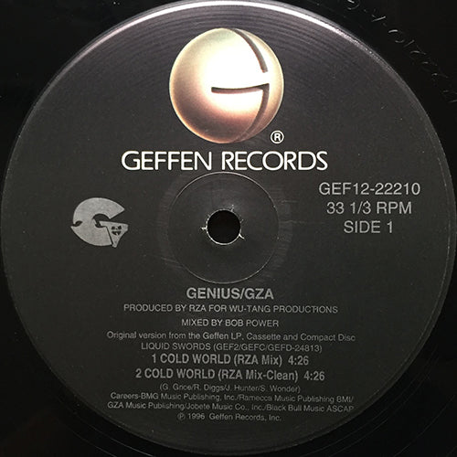 GENIUS/GZA feat. D'ANGELO // COLD WORLD (REMIX) (5VER) – next records japan
