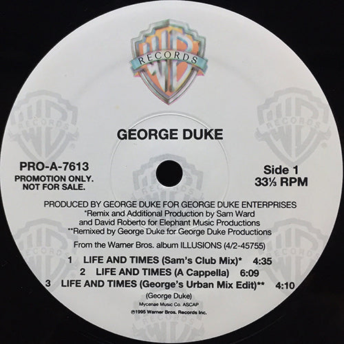 GEORGE DUKE // LIFE AND TIMES (5VER) / TALKIN' 'BOUT LIFE 'N' TIMES