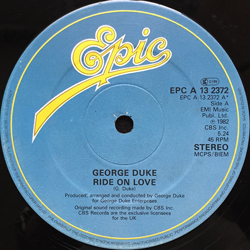 GEORGE DUKE // RIDE ON LOVE (5:24) / SON OF REACH FOR IT (THE FUNKY DREAM) (4:25)