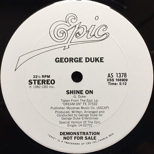 GEORGE DUKE // SHINE ON (5:12) / POSITIVE ENERGY (3:33)