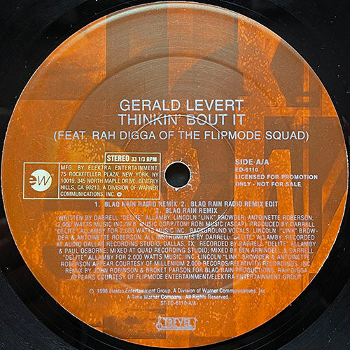 GERALD LEVERT feat. RAH DIGGA // THINKIN' BOUT IT (BLAQ RAIN REMIX) (3VER)