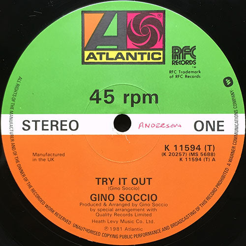 GINO SOCCIO // TRY IT OUT / CLOSER