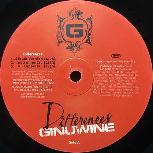 GINUWINE // DIFFERENCES (3VER) / A TRIBUTE TO A WOMAN