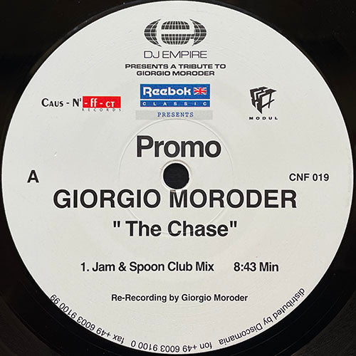 GIORGIO MORODER // THE CHASE (JAM & SPOON, DJ WERNER & PAUL OAKENFOLD REMIX) (6VER)