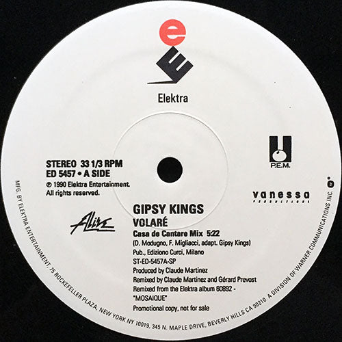 GIPSY KINGS // VOLARE (CASA DE CANTARE MIX) (5:22) / (THE RIVIERA MIX) (6:22)