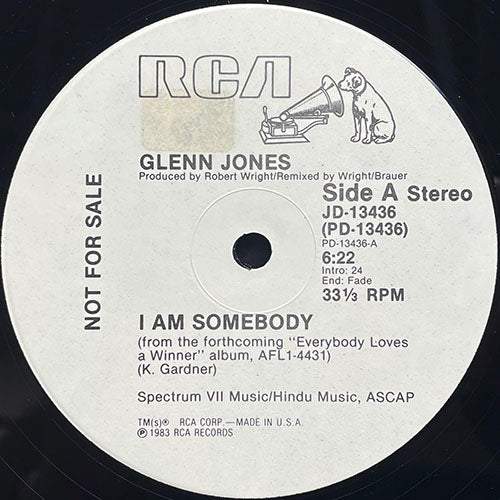 GLENN JONES // I AM SOMEBODY (6:22) / (INSTRUMENTAL) (5:28)