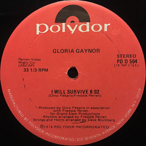 GLORIA GAYNOR // SUBSTITUTE (8:29) / I WILL SURVIVE (8:02)