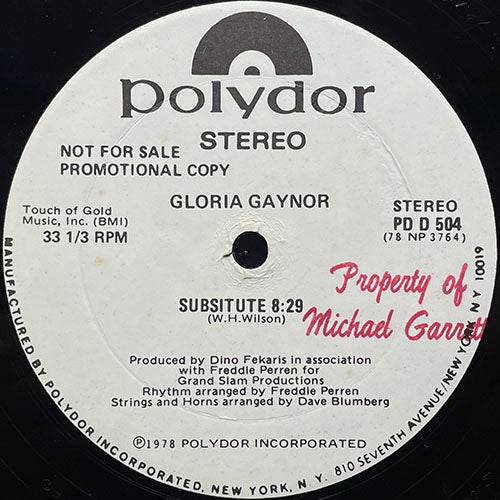 GLORIA GAYNOR // SUBSTITUTE (8:29)