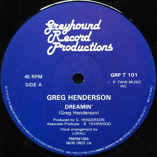 GREG HENDERSON // DREAMIN / (INSTRUMENTAL)