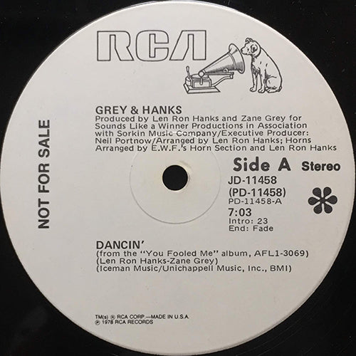 GREY & HANKS // DANCIN' (7:03) / HOW CAN YOU LIVE WITHOUT LOVE (3:09)
