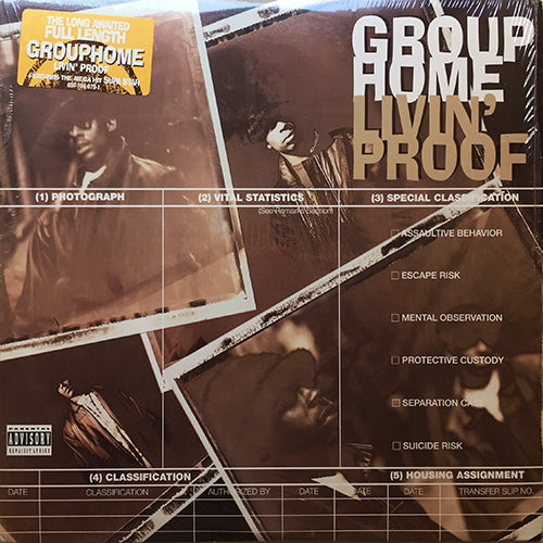 GROUP HOME // LIVIN' PROOF (LP) inc. SUPA STAR / SUSPENDED IN TIME / INNA CITY LIFE / UP AGAINST THE WALL / BABY PA etc...