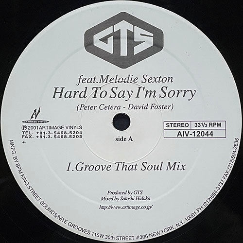 GTS feat. MELODIE SEXTON // HARD TO SAY I'M SORRY (GROOVE THAT SOUL MIX) / HEARTS (GROOVE THAT SOUL MIX)