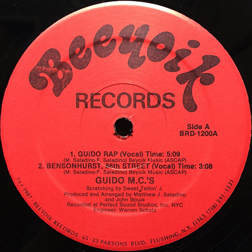 GUIDO M.C.'S // GUIDO RAP (2VER) / BENSONHURST, 86TH STREET (2VER)