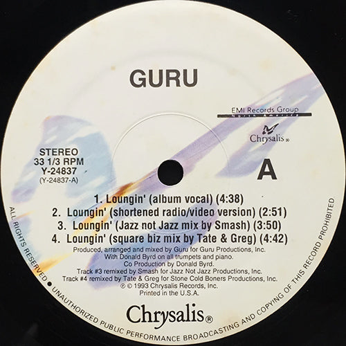 GURU feat. DONALD BYRD // LOUNGIN' (8VER)