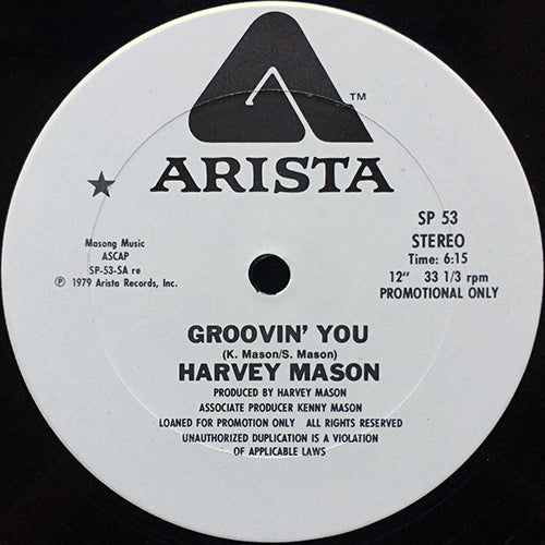 HARVEY MASON // GROOVIN' YOU (6:15) / THE RACE (3:18)