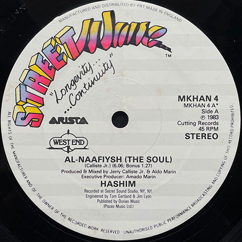 HASHIM // AL-NAAFIYSH (THE SOUL) (6:06/5:26) / BONUS (1:27/2:10)