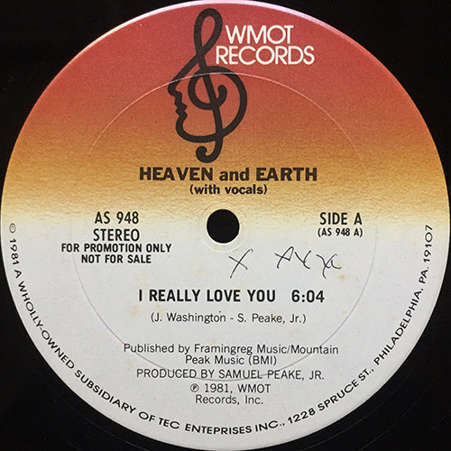 HEAVEN AND EARTH // I REALLY LOVE YOU (6:04) / (INSTRUMENTAL) (7:01)