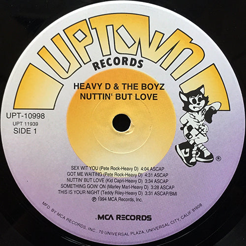 HEAVY D & THE BOYZ // NUTTIN' BUT LOVE (LP) inc. SEX WIT YOU / GOT ME WAITING (ORIGINAL & REMIX) / SOMETHING GOIN' ON / THIS IS YOUR NIGHT / TAKE YOU TIME / SPEND A LITTLE TIME ON TOP / KEEP IT GOIN' / BLACK COFFEE / MOVE ON