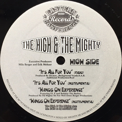 HIGH & MIGHTY // IT'S ALL FOR YOU (2VER) / HANDS ON EXPERIENCE (3VER) / CRANIAL CRUMPS (3VER)