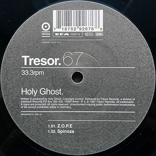 HOLY GHOST // Z.O.P.E. / SPINOZA / ELECTRA SPECTRE / PSY-CLONE