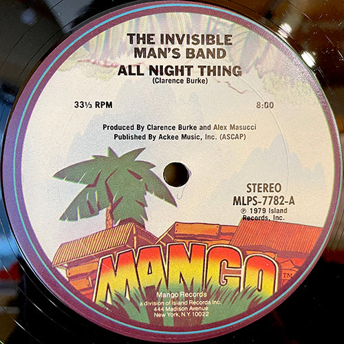INVISIBLE MAN'S BAND // ALL NIGHT THING (8:00) / INST (8:00)