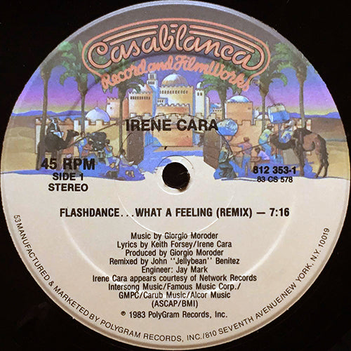 IRENE CARA // FLASHDANCE... WHAT A FEELING (REMIX) (7:16) / FOUND IT (4:20)