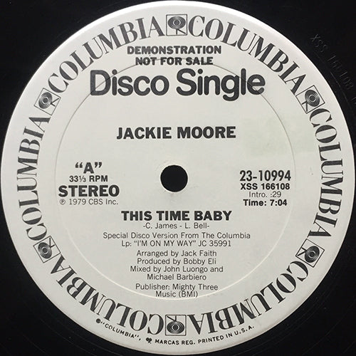 JACKIE MOORE // THIS TIME BABY (7:04) / LET'S GO SOMEWHERE AND MAKE LOVE (3:00)