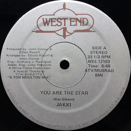JAKKI // YOU ARE THE STAR (6:46/3:00)