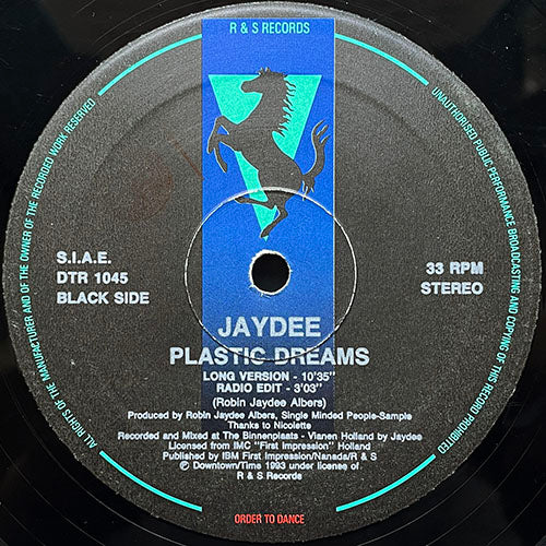 JAYDEE // PLASTIC DREAMS (2VER) / SINGLE MINDED PEOPLE / TRY TO FIND THE RHYTHM