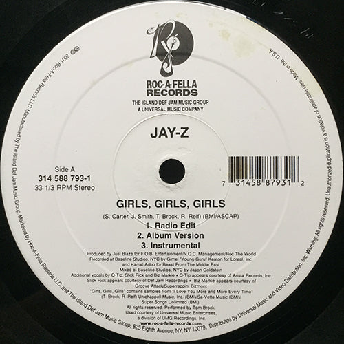 JAY-Z // GIRLS, GIRLS, GIRLS (3VER) / TAKEOVER (3VER)