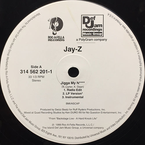 JAY-Z / BEANIE SIGEL // JIGGA MY N**** (3VER) / WHAT A THUG ABOUT (3VER)