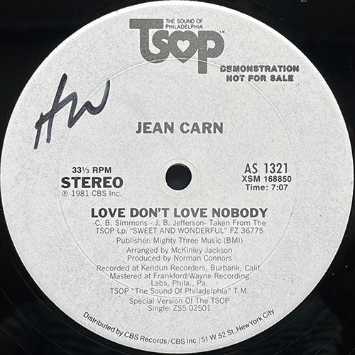 JEAN CARNE // LOVE DON'T LOVE NOBODY (7:07)