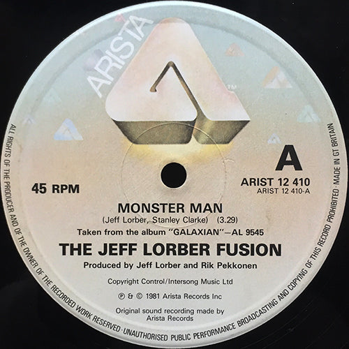 JEFF LORBER FUSION // MONSTER MAN (3:29) / MAGIC LADY (4:43) / SPUR OF THE MOMENT (4:13)