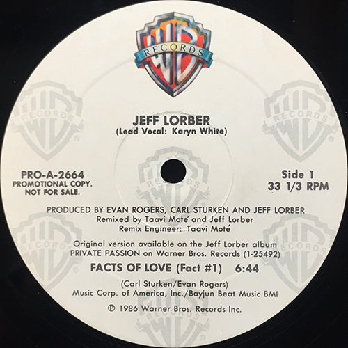 JEFF LORBER feat. KARYN WHITE // FACTS OF LOVE (FACT #1) (6:44)