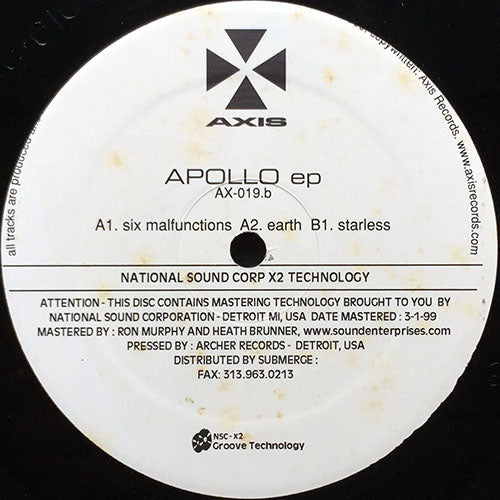 JEFF MILLS // APOLLO (EP) inc. SIX MULFUNCTIONS / EARTH / STARLESS