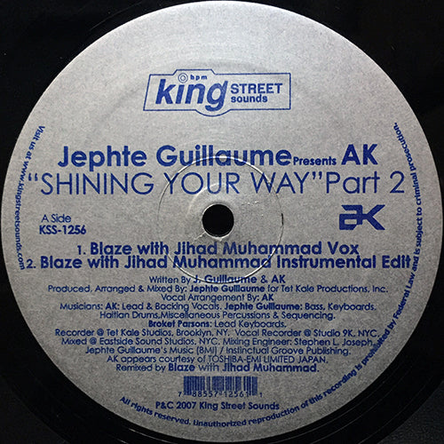 JEPHTE GUILLAUME presents AK // SHINING YOUR WAY (PART 2) (3VER)
