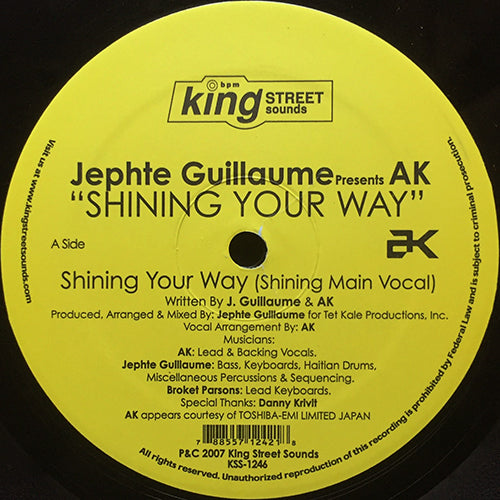 JEPHTE GUILLAUME presents AK // SHINING YOUR WAY (2VER)