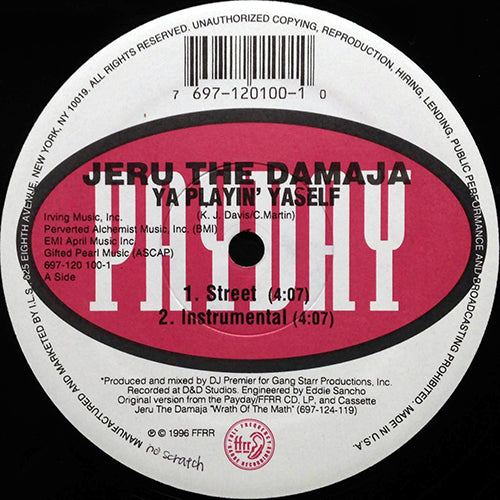 JERU THE DAMAJA // YA PLAYIN' YASELF (5VER)