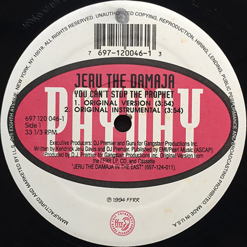 JERU THE DAMAJA // YOU CAN'T STOP THE PROPHET (4VER)