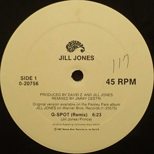 JILL JONES // G-SPOT (REMIX) (6:23) / BABY CRIES (AY YAH) (6:40)