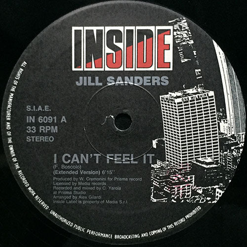 JILL SANDERS // I CAN'T FEEL IT (EXTENDED VERSION) (6:15) / (DUB VERSION) (4:00)