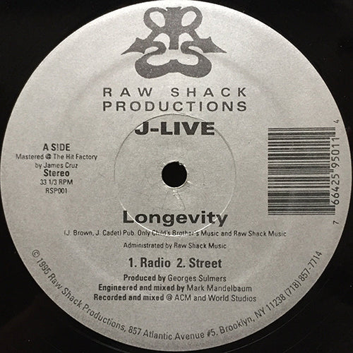 J-LIVE // LONGEVITY (2VER) / BRAGGIN' WRITES