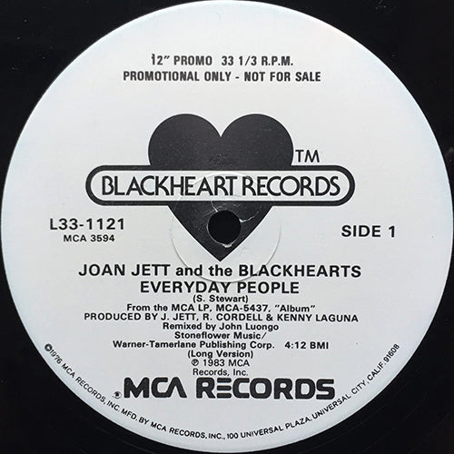 JOAN JETT AND THE BLACKHEARTS // EVERYDAY PEOPLE (4:12/2:38)