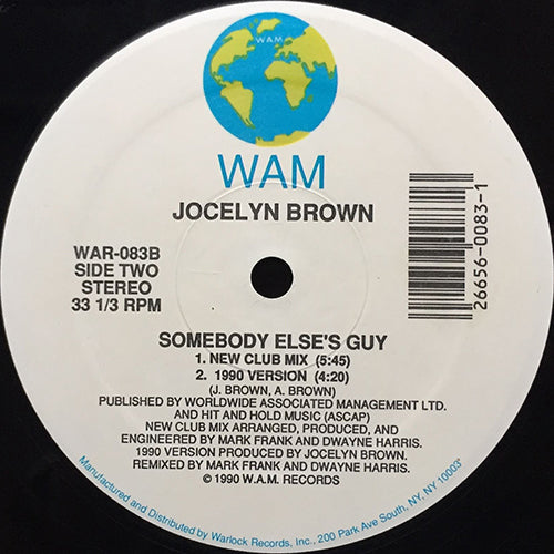 JOCELYN BROWN / OLIVER CHEATHAM // SOMEBODY ELSE'S GUY (NEW CLUB MIX /1990 VERSION) / TURN OUT THE LIGHTS