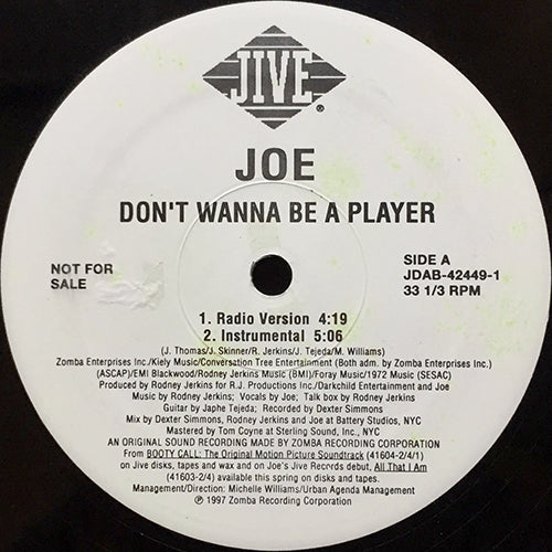 JOE // DON'T WANNA BE A PLAYER (3VER)