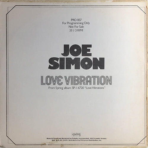 JOE SIMON // LOVE VIBRATION (5:05)