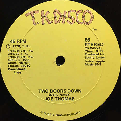 JOE THOMAS // TWO DOORS DOWN (6:11) / HERE I COME (6:30)